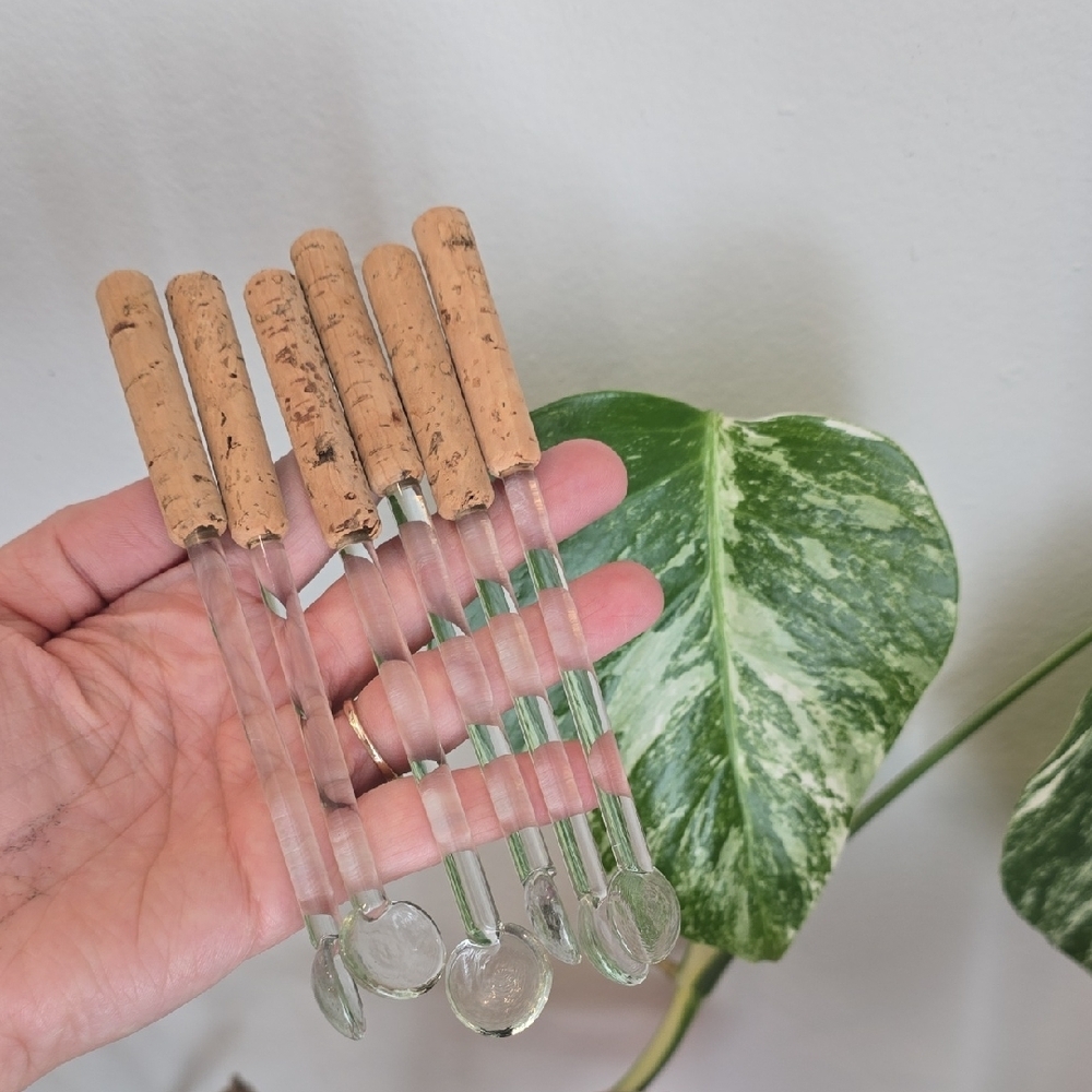 Cork Handle Glass Stir Sticks